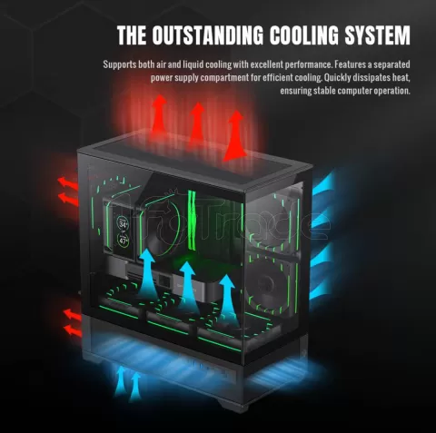 Photo de Boitier Moyen Tour ATX Gamemax Vista 2 ARGB avec panneaux vitrés (Noir)