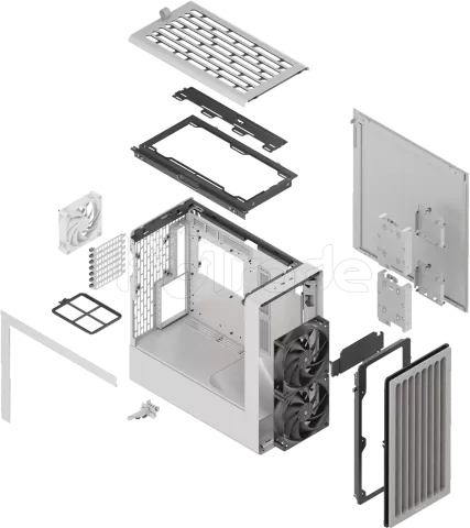 Photo de Boitier Moyen Tour ATX HAVN BF 360 avec panneau vitré (Blanc)