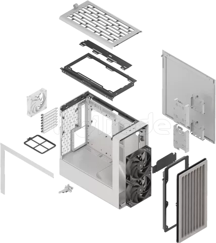 Photo de Boitier Moyen Tour ATX HAVN BF 360 Flow avec panneau vitré (Blanc)