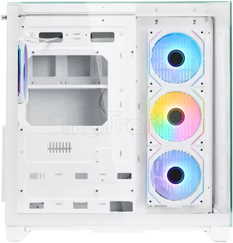 Photo de Boitier Moyen Tour ATX iTek Dark Cave Pano RGB avec panneaux vitrés (Blanc)