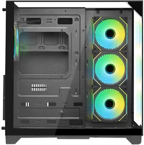 Photo de Boitier Moyen Tour ATX iTek Dark Cave Pano RGB avec panneaux vitrés (Noir)