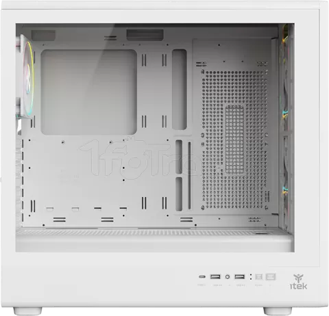 Photo de Boitier Moyen Tour ATX iTek Meshcore 36W ARGB avec panneau vitré (Blanc)