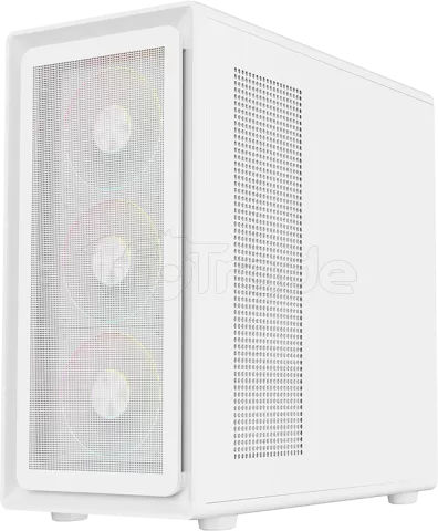 Photo de Boitier Moyen Tour ATX iTek Meshcore 36W ARGB avec panneau vitré (Blanc)