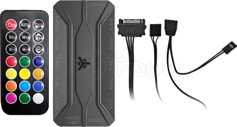 Photo de Boitier Moyen Tour ATX iTek Nebralux 01 ARGB avec panneaux vitrés (Noir/Blanc)