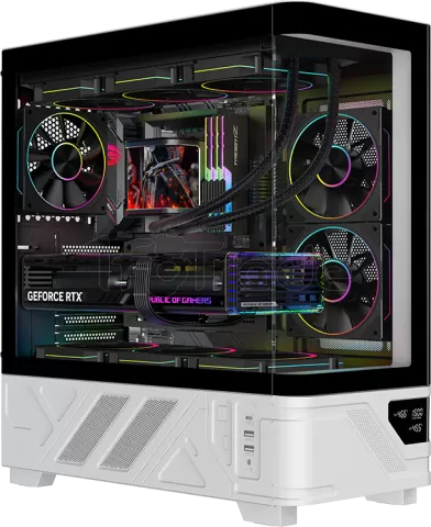 Photo de Boitier Moyen Tour ATX iTek Netron ARGB avec panneaux vitrés (Noir/Blanc)