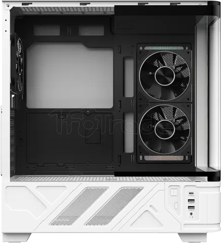 Photo de Boitier Moyen Tour ATX iTek Netron ARGB avec panneaux vitrés (Noir/Blanc)