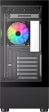 Photo de Boitier Moyen Tour ATX iTek Showbui 33 RGB avec panneaux vitrés (Noir)