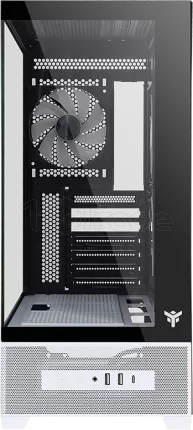 Photo de Boitier Moyen Tour ATX iTek Showbui 37 WB ARGB avec panneaux vitrés (Blanc)