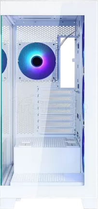 Photo de Boitier Moyen Tour ATX iTek Showbui 45 RGB avec panneaux vitrés (Blanc)