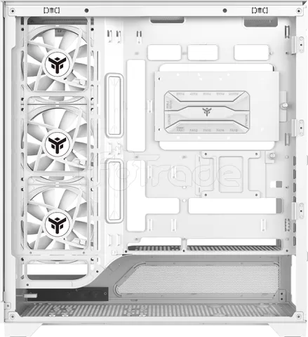 Photo de Boitier Moyen Tour ATX iTek Showbui Wave 82W ARGB avec panneaux vitrés (Blanc)