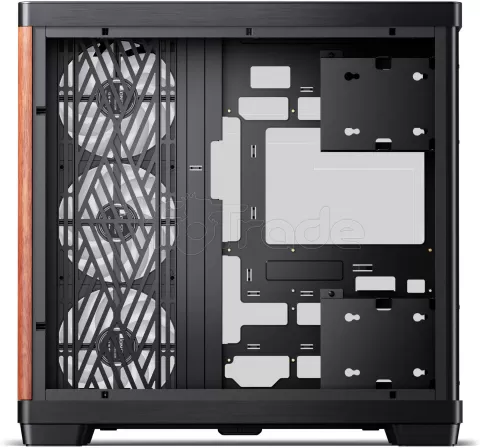 Photo de Boitier Moyen Tour ATX Jonsbo TK-4 RGB avec panneaux vitrés (Noir/Bois)