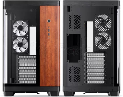 Photo de Boitier Moyen Tour ATX Jonsbo TK-4 RGB avec panneaux vitrés (Noir/Bois)