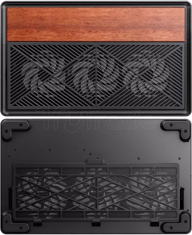 Photo de Boitier Moyen Tour ATX Jonsbo TK-4 RGB avec panneaux vitrés (Noir/Bois)