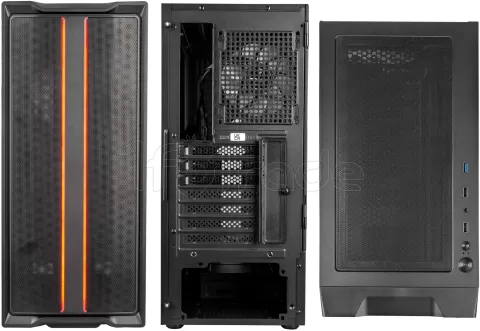 Photo de Boitier Moyen Tour ATX Kolink Inspire K12 RGB avec panneaux vitrés (Noir)