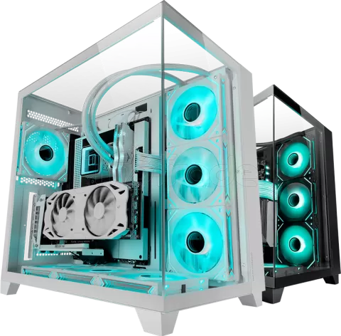 Photo de Boitier Moyen Tour ATX Mars Gaming MC-3C RGB avec panneaux vitrés (Blanc)