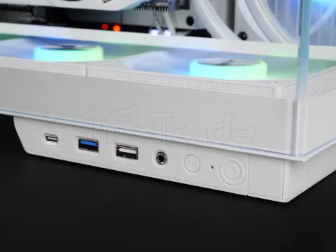 Photo de Boitier Moyen Tour ATX Mars Gaming MC-3GF RGB avec panneaux vitrés (Blanc)