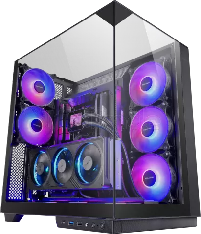 Photo de Boitier Moyen Tour ATX Mars Gaming MC-3GF RGB avec panneaux vitrés (Noir)