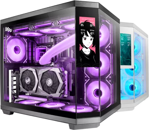 Photo de Boitier Moyen Tour ATX Mars Gaming MC-3T Core LCD avec panneaux vitrés (Noir)