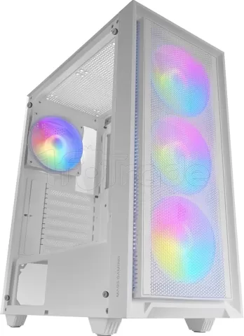 Photo de Boitier Moyen Tour ATX Mars Gaming MC-Air RGB avec panneau vitré (Blanc)