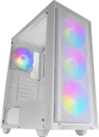 Photo de Boitier Moyen Tour ATX Mars Gaming MC-Air RGB avec panneau vitré (Blanc)