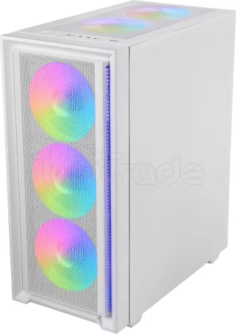 Photo de Boitier Moyen Tour ATX Mars Gaming MC-Air RGB avec panneau vitré (Blanc)