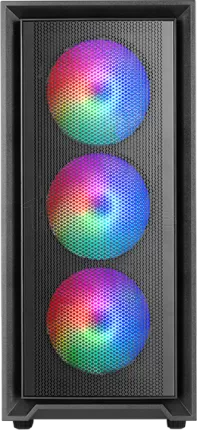 Photo de Boitier Moyen Tour ATX Mars Gaming MC-Air RGB avec panneau vitré (Noir)