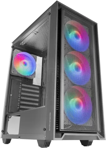 Photo de Boitier Moyen Tour ATX Mars Gaming MC-Air RGB avec panneau vitré (Noir)