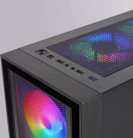 Photo de Boitier Moyen Tour ATX Mars Gaming MC-Air RGB avec panneau vitré (Noir)