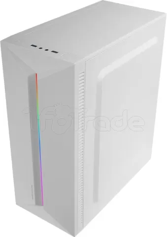 Photo de Boitier Moyen Tour ATX Mars Gaming MC-Blaze RGB avec panneaux vitrés (Blanc)