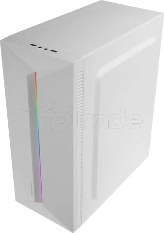 Photo de Boitier Moyen Tour ATX Mars Gaming MC-Blaze RGB avec panneaux vitrés (Blanc)