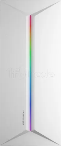 Photo de Boitier Moyen Tour ATX Mars Gaming MC-Blaze RGB avec panneaux vitrés (Blanc)