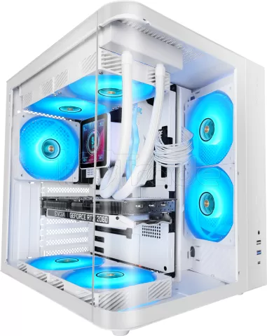 Photo de Boitier Moyen Tour ATX Mars Gaming MC-Curv avec panneaux vitrés (Blanc)