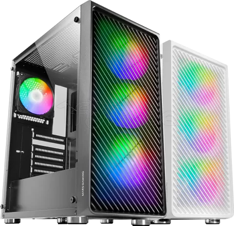 Photo de Boitier Moyen Tour ATX Mars Gaming MC-F RGB avec panneau vitré (Noir)