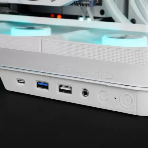 Photo de Boitier Moyen Tour ATX Mars Gaming MC-Infinio RGB avec panneaux vitrés (Blanc)