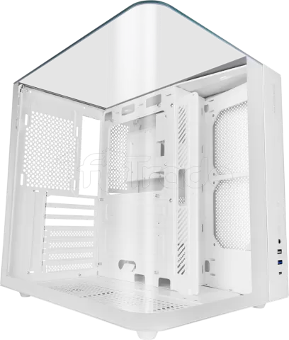 Photo de Boitier Moyen Tour ATX Mars Gaming MC-INFINIOLITE avec panneaux vitrés (Blanc)