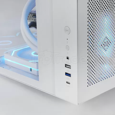 Photo de Boitier Moyen Tour ATX Mars Gaming MC-InfiniOLite avec panneaux vitrés (Blanc)