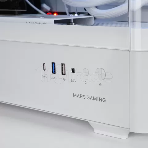 Photo de Boitier Moyen Tour ATX Mars Gaming MC-LCD Pro avec panneaux vitrés (Blanc)