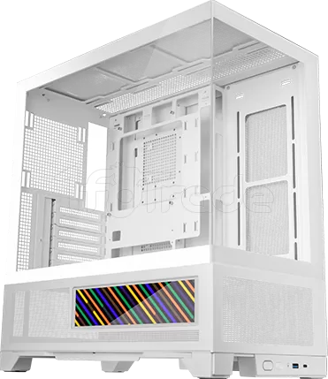 Photo de Boitier Moyen Tour ATX Mars Gaming MC-LCDX avec panneaux vitrés (Blanc)