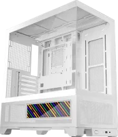Photo de Boitier Moyen Tour ATX Mars Gaming MC-LCDX avec panneaux vitrés (Blanc)
