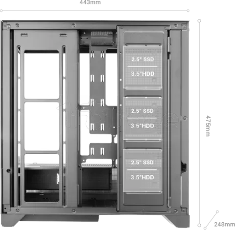 Photo de Boitier Moyen Tour ATX Mars Gaming MC-LCDX avec panneaux vitrés (Noir)