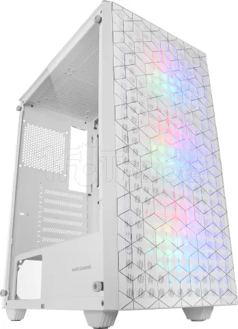 Photo de Boitier Moyen Tour ATX Mars Gaming MC-Mag RGB avec panneau vitré (Blanc)
