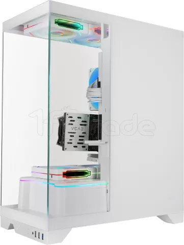 Photo de Boitier Moyen Tour ATX Mars Gaming MC-Prisme avec panneaux vitrés (Blanc)