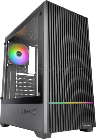 Photo de Boitier Moyen Tour ATX Mars Gaming MC-Quantum RGB avec panneau vitré (Noir)