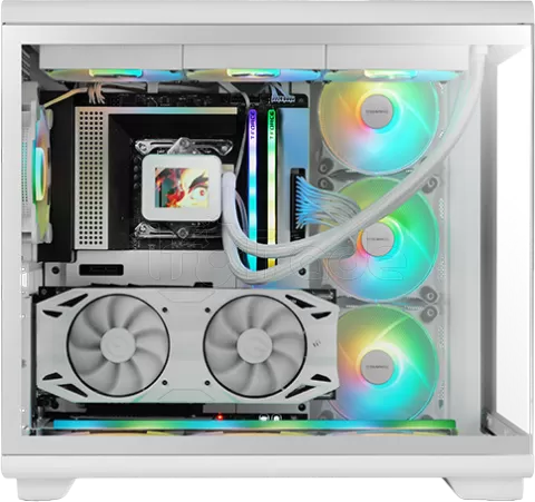 Photo de Boitier Moyen Tour ATX Mars Gaming MC-REV RGB avec panneaux vitrés (Blanc)