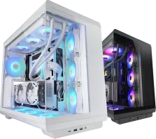 Photo de Boitier Moyen Tour ATX Mars Gaming MC-REV RGB avec panneaux vitrés (Blanc)