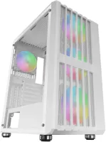 Photo de Boitier Moyen Tour ATX Mars Gaming MC-Vault RGB avec panneau vitré (Blanc)