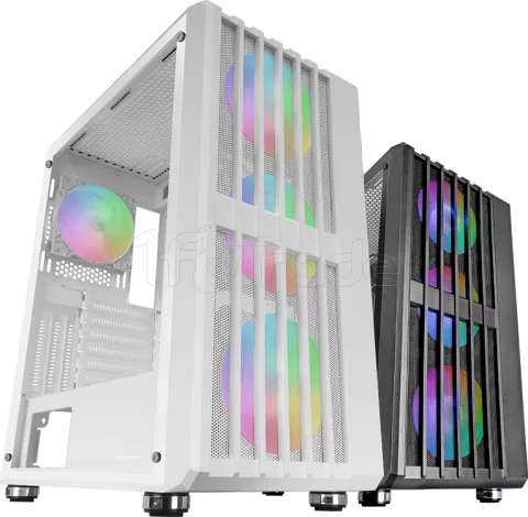 Photo de Boitier Moyen Tour ATX Mars Gaming MC-Vault RGB avec panneau vitré (Noir)