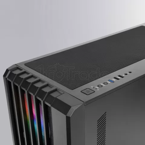 Photo de Boitier Moyen Tour ATX Mars Gaming MC-Vault RGB avec panneau vitré (Noir)