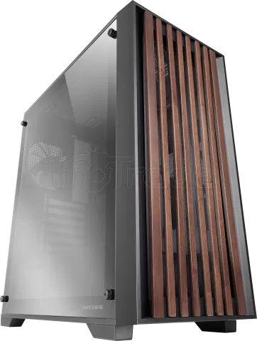 Photo de Boitier Moyen Tour ATX Mars Gaming MC-Wood avec panneau vitré (Noir/Chrome)