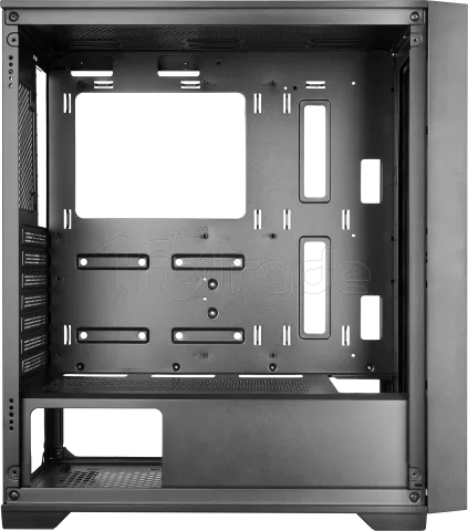 Photo de Boitier Moyen Tour ATX Mars Gaming MC-Wood avec panneau vitré (Noir/Transparent)
